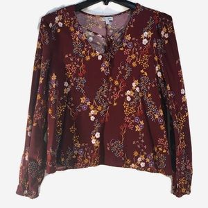Love, Fire Flora Blouse Long sleeve Size XL
